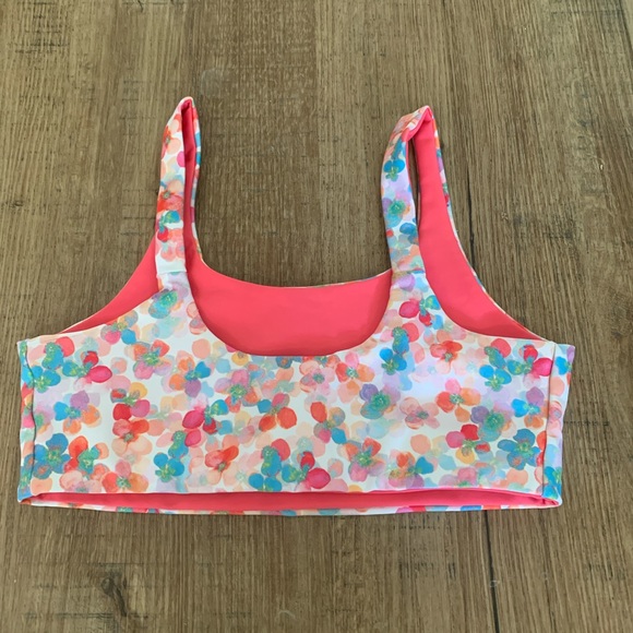 BECCA by Rebecca Virtue Reversible Bralette Women's Bikini Top Swim - Picture 3 of 3